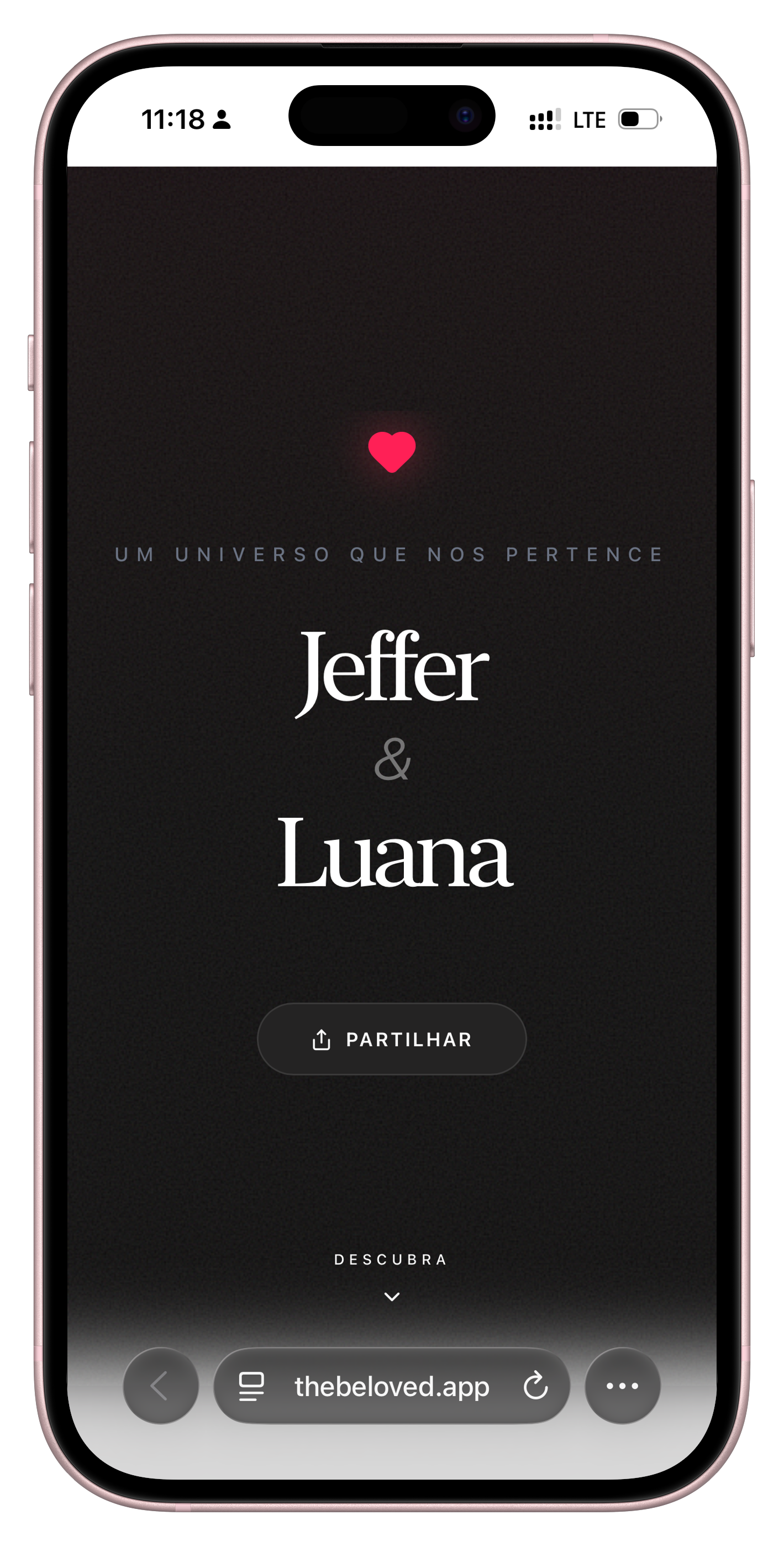 Exemplo de Página Romântica Final